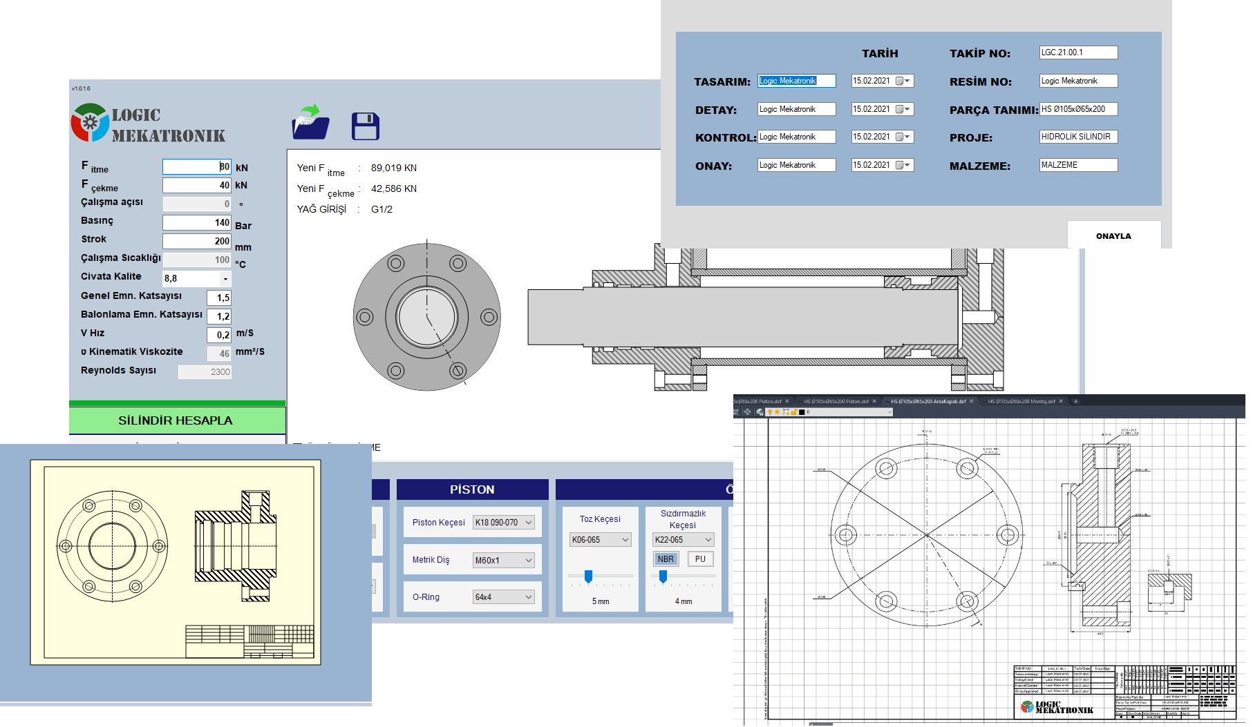 Hidrolik Silindir Parametrik Modelleme Yazılımı